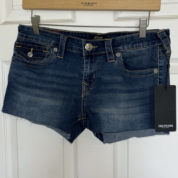 NWT Womens True Religion Joey Cut-Off Low Rise Shorts 29 MSRP $119 - Picture 5 of 9